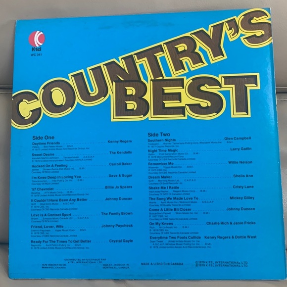 K-Tel Presents Country’s Best 1979 Vinyl Record - Picture 2 of 2